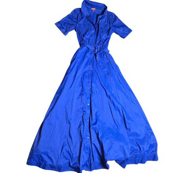 Staud Lapis Blue Millie Maxi Dress Size: 4 - Picture 2 of 9